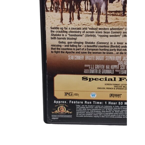 Vntg 1968 Sean Connery & Brigitte Bardot in "Shalako" Western Legends DVD Movie - Picture 4 of 5